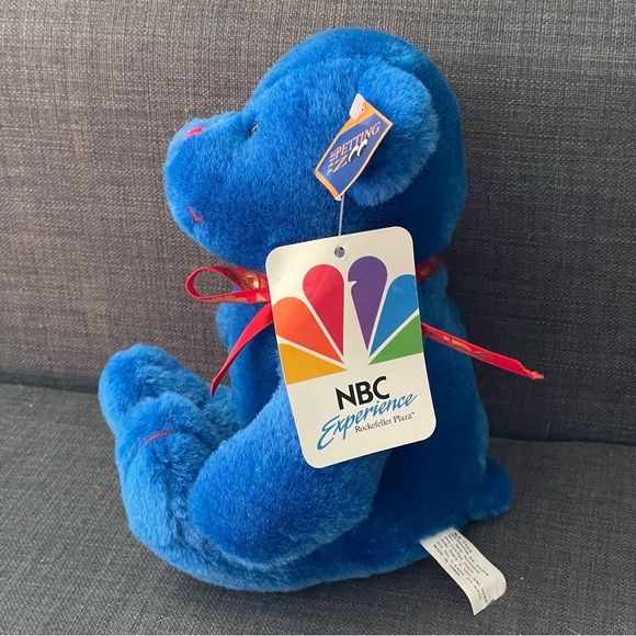 Vintage NBC Experience Teddy Bear Plush Blue Stuffed Animal 1994 Promo Network - Picture 4 of 9